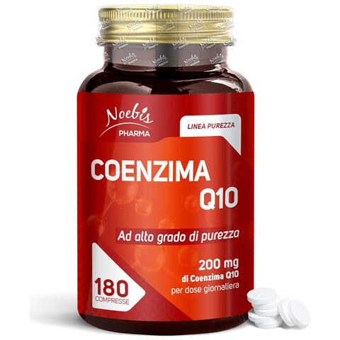 Coenzima Q10 200 mg 180 Compresse - CoQ10 ad Alto Grado di Purezza - Energia Cellulare, Vitalità e Azione Antiossidante - Foto 1