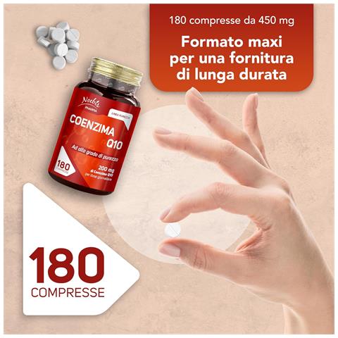 Coenzima Q10 200 mg 180 Compresse - CoQ10 ad Alto Grado di Purezza - Energia Cellulare, Vitalità e Azione Antiossidante - Foto 5