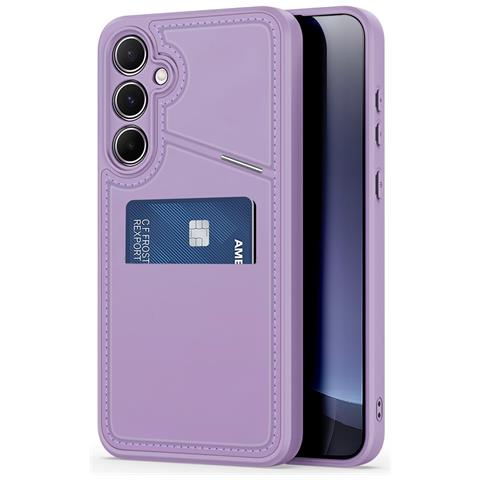 Cover per Galaxy S25+ - Pelle /PU, Viola, Con Tarjetero - Foto 1