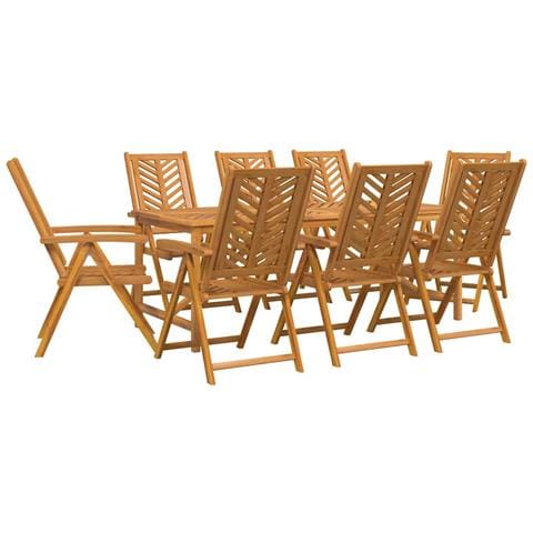 Set da Pranzo per Giardino 9 pcs Marrone - Foto 1