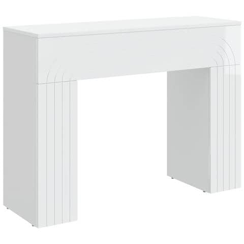 Tavolino da salotto Bianco Lucido 102 x 35 x 75 cm - Foto 1