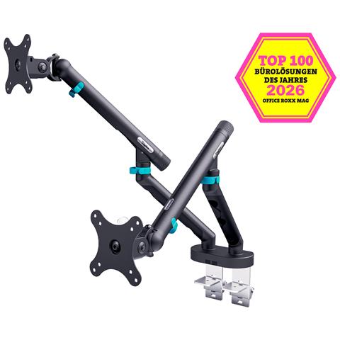 Supporto per monitor a doppio design, 2x 35", 2x 10 kg - Foto 1