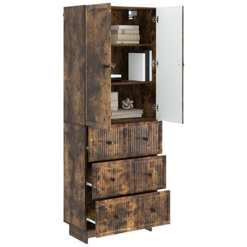 Set di armadi 2 pcs 66 x 34,5 x 90 cm Legno ingegnerizzato - Foto 2