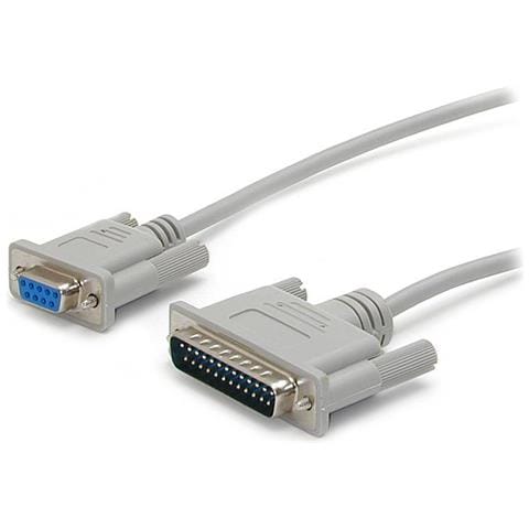 Cavo seriale Null Modem DB9 a DB25 incrociato Cross Wired da 3m - F / M - Foto 1
