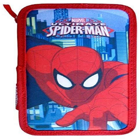 Astuccio Spiderman Marvel 3 Zip 20x13x6.5cm Uomo Ragno Accessoriato Scuola Bambini - Foto 1
