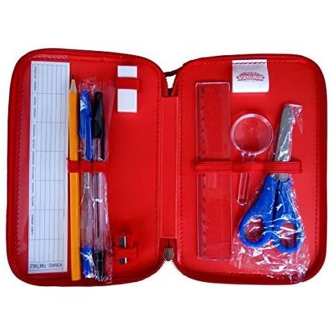 Astuccio Spiderman Marvel 3 Zip 20x13x6.5cm Uomo Ragno Accessoriato Scuola Bambini - Foto 4