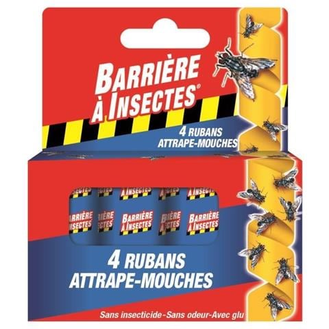 Barriere Ha Insetti Barfly Nastro Attrape-mouches 4 rotoli, Rosso, 9.5 x 2 x 8 cm - Foto 1