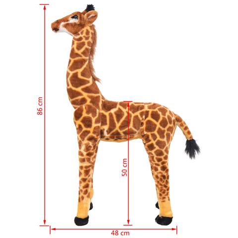 Giraffa in Peluche in Piedi Marrone e Gialla XXL - Foto 5