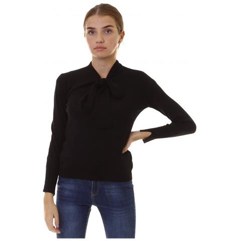 maglia con fiocco al collo