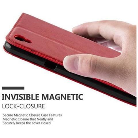 Custodia Compatibile Con Lg X Power In Rosso Mela - Coperchio Protettiva Con Chiusura Magnetica, Funzione Stand E Tasca Per Le Carte - Foto 5