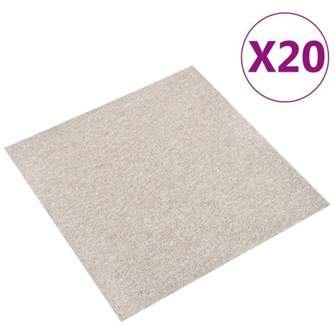 Quadrotte di Moquette 20 pz 5 m² 50x50 cm Beige Chiaro - Foto 1