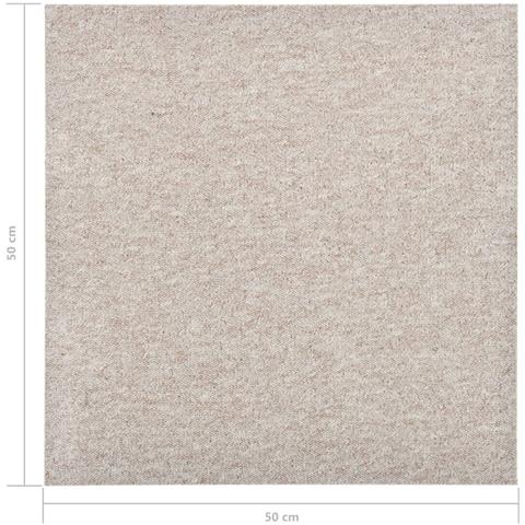 Quadrotte di Moquette 20 pz 5 m² 50x50 cm Beige Chiaro - Foto 8