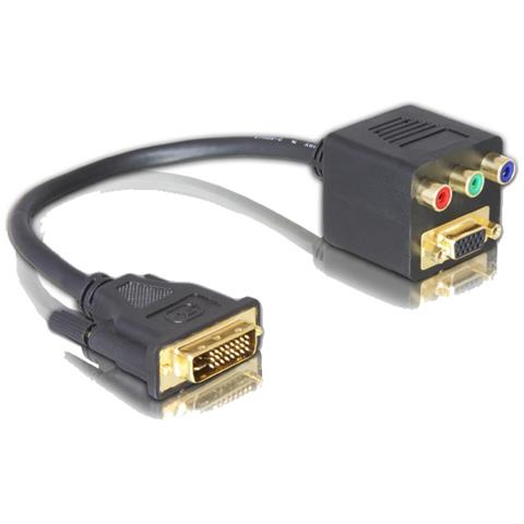 Adapter DVI29 male to VGA + 3x Cinch female DVI29 YPbPr; VGA Nero cavo di interfaccia e adattatore - Foto 1