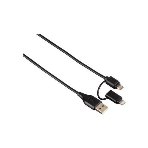 1.2m, Lightning+Micro USB-B / USB-A 1.2m USB A Micro-USB B / Lightning Nero cavo USB - Foto 1