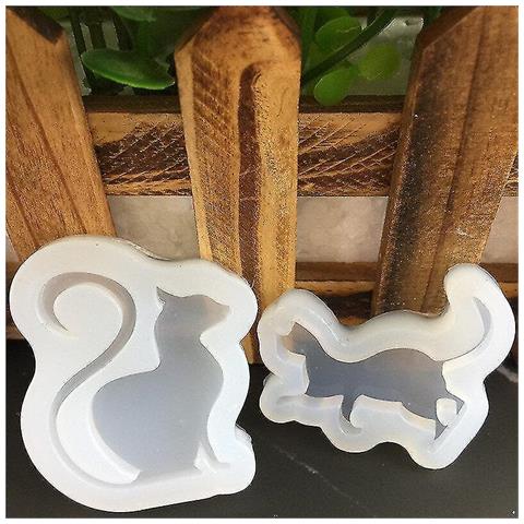 SLD La Nuova Simulazione Della Colla A Forma Di Goccia A Forma Di Gattino Simpatico - La Torta A Forma Di Gatto Decora Lo Stampo - 2set
