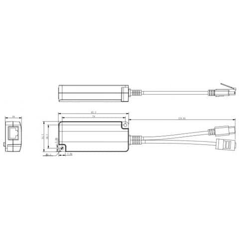 Mc-poesplitter-cw Divisore Di Rete Bianco Supporto Power Over Ethernet (poe) - Foto 2