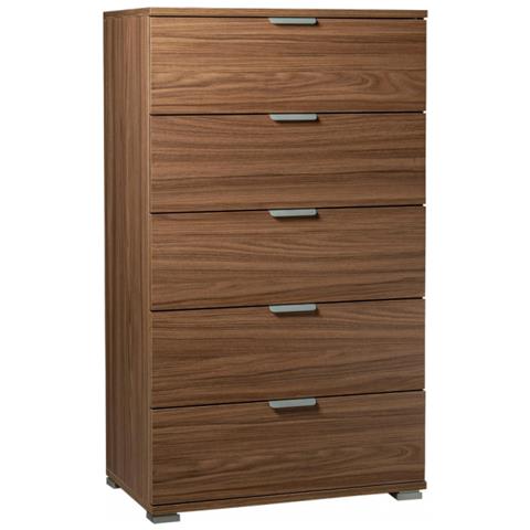 Cassettiera 5 Cassetti Tinta Noce - Foto 1
