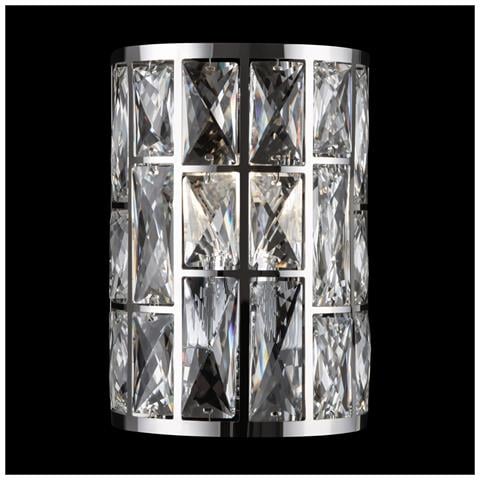 Applique Da Parete Moderno Gelid Metallo Cromo Cristallo 1 Luce E27 60w - Foto 8