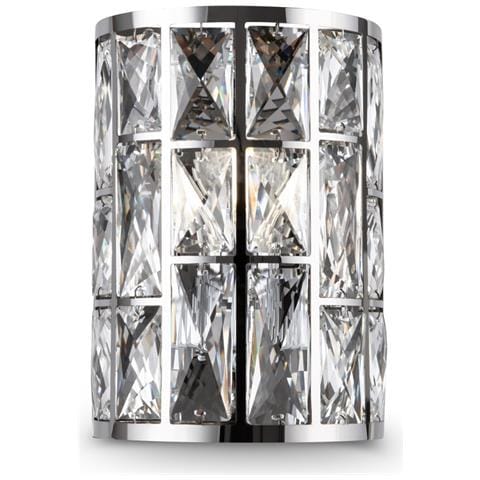 Applique Da Parete Moderno Gelid Metallo Cromo Cristallo 1 Luce E27 60w - Foto 1