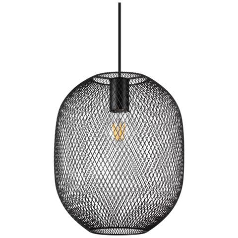 Lampadario A Sospensione Contemporaneo Net Metallo Nero 1 Luce E27 42w Ip20 - Foto 1