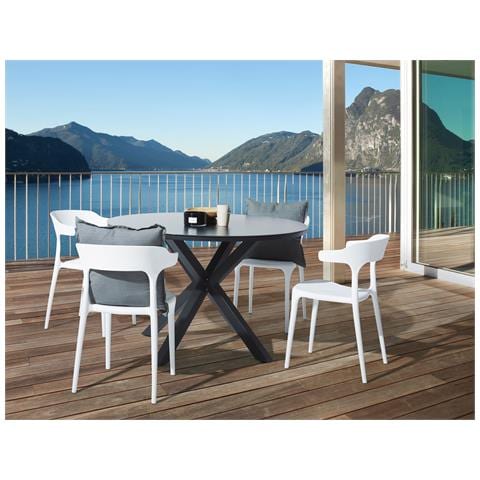 Set Di 4 Sedie Bianche Gubbio - Foto 1