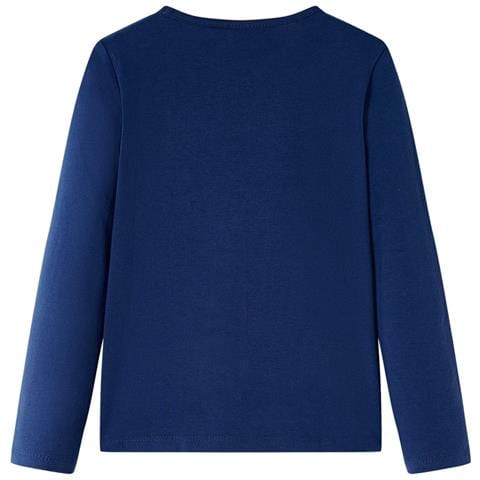 Maglietta Da Bambina Maniche Lunghe Blu Marino 116 - Foto 2