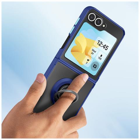 Cover Per Samsung Galaxy Z Flip6 Anello Magnetico Supporto Video - Foto 5