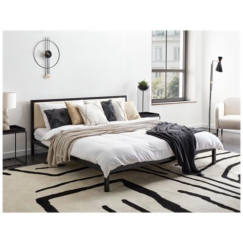 Letto Metallo Clamart 180 X 200 Cm Beige Chiaro - Foto 1