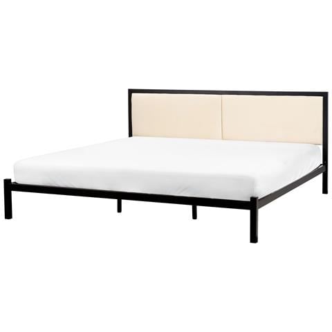 Letto Metallo Clamart 180 X 200 Cm Beige Chiaro - Foto 2