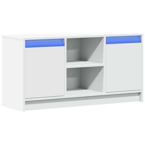 Mobile Porta Tv Con Led Bianco 100x34x50 Cm In Truciolato - Foto 3