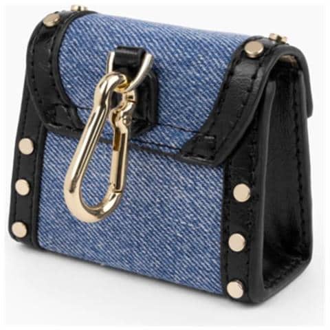 Custodia Per Airpods Mini Borsa Paloma Reworked Denim, Blu - Foto 3
