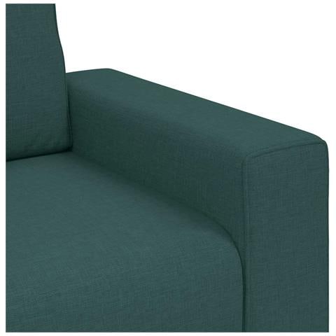 Divano a 3 Posti Verde Scuro 180 cm in Tessuto - Foto 2