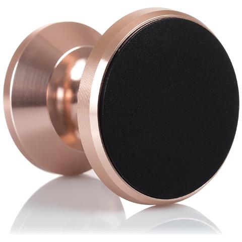 Supporto Da Auto Magnetico Con Rotazione A 360° E Regolazione Inclinazione 3x3x3 Cm. Colore: Oro Rosa - Foto 1