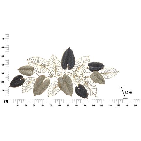 Decorazione In Metallo 3d Foglia 26 - Multicolore - Metallo - 131x4,5x61 Cm - Foto 7