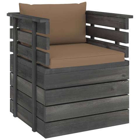 Lusso Casadino -  Poltrona Da Giardino Con Cuscini In Legno Di Pino - Foto 1