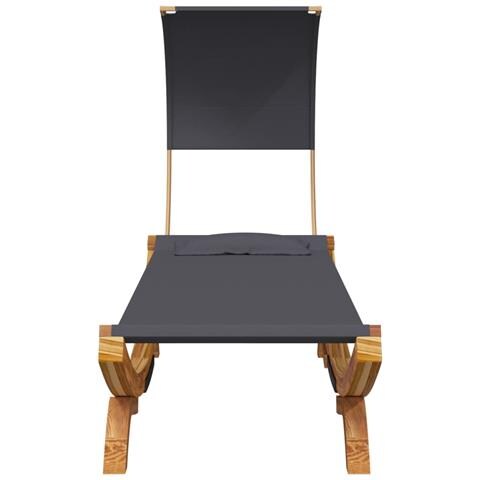 Lettino Con Tettuccio 100x200x126 Cm In Legno Curvato Antracite - Foto 2