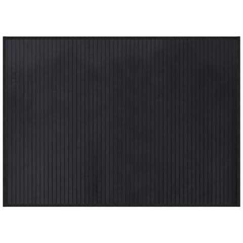 Tappeto Rettangolare Nero 70x100 Cm In Bambù - Foto 1