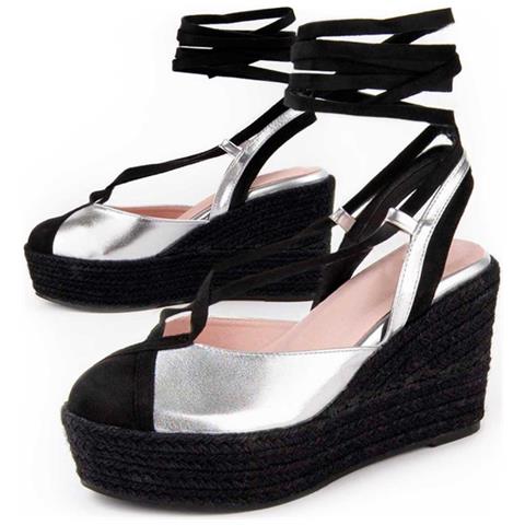 Montevita Wedge Sparto Balenci6 Argento . - Foto 1