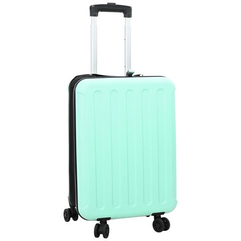 Valigia rigida pieghevole 20'verde menta 34x23x55,5 cm ABS - Foto 1