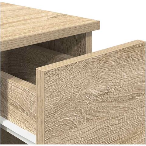 Comodini con Cassetto 2 pz Rovere Sonoma 20x36x60 cm - Foto 9