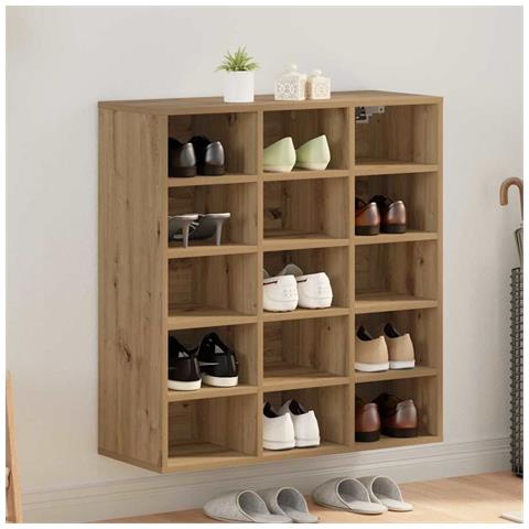 Scarpiera rovere artigianale 77.5 x 30 x 83.5 cm - Foto 2