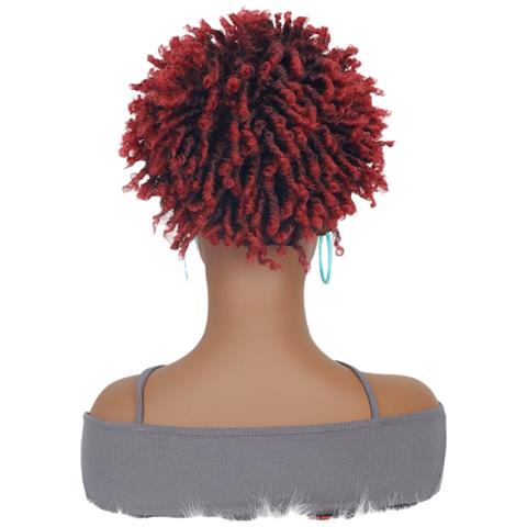 Parrucca Con Cappellino Da Baseball Voluminosa Da Donna - Ciocca Di Capelli In Fibra Ad Alta Temperatura A Colori Misti - Foto 2