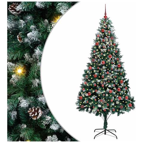 Albero di Natale artificiale con 300 LED Verde 210 cm - Foto 1