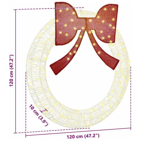 Ghirlanda con 150 LED Bianco caldo 120 cm Acrilico - Foto 7