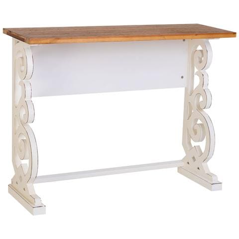 Console In Legno Laccato Bianco Invecchiato 106x36x79h Cm - Foto 1