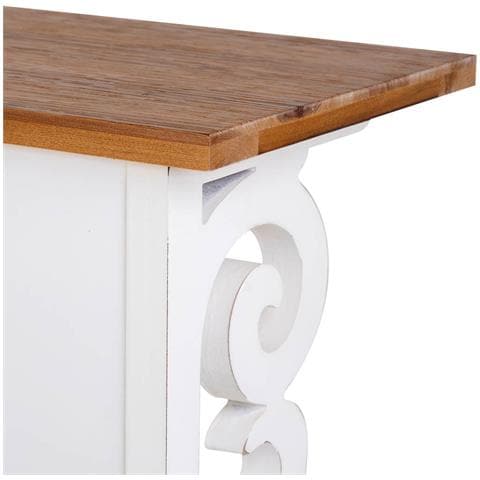 Console In Legno Laccato Bianco Invecchiato 106x36x79h Cm - Foto 7
