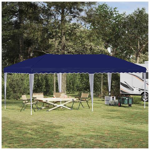 Tenda per feste a pop-up 575 x 290 x 245 cm Blu - Foto 2