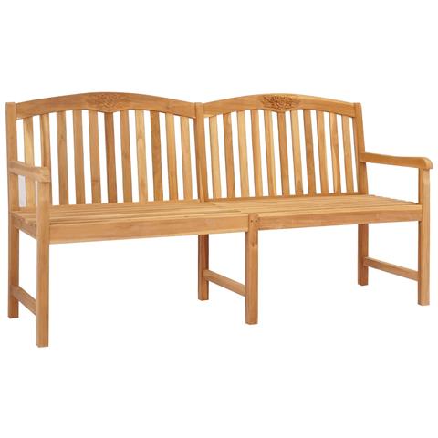 Panchina in legno intagliata a mano Naturale 150 x 60 x 90 cm - Foto 1