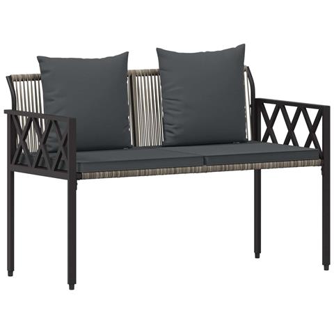 Panchine da esterno 2 -Seater 116 x 56 x 75 cm polyrattan - Foto 1