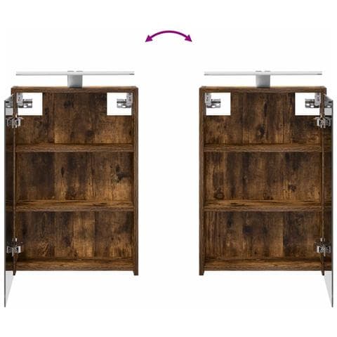 Set di mobili per il bagno 4 pcs Rovere Fumo - Foto 9